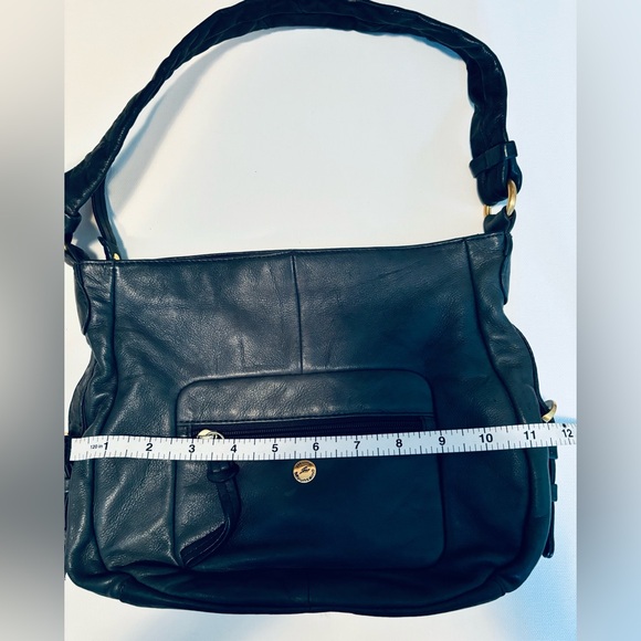 Stone Mountain navy blue leather handbag - Picture 6 of 8